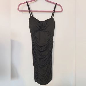 Black slinky cocktail dress